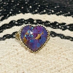 Purple Mojave turquoise Stone Ring